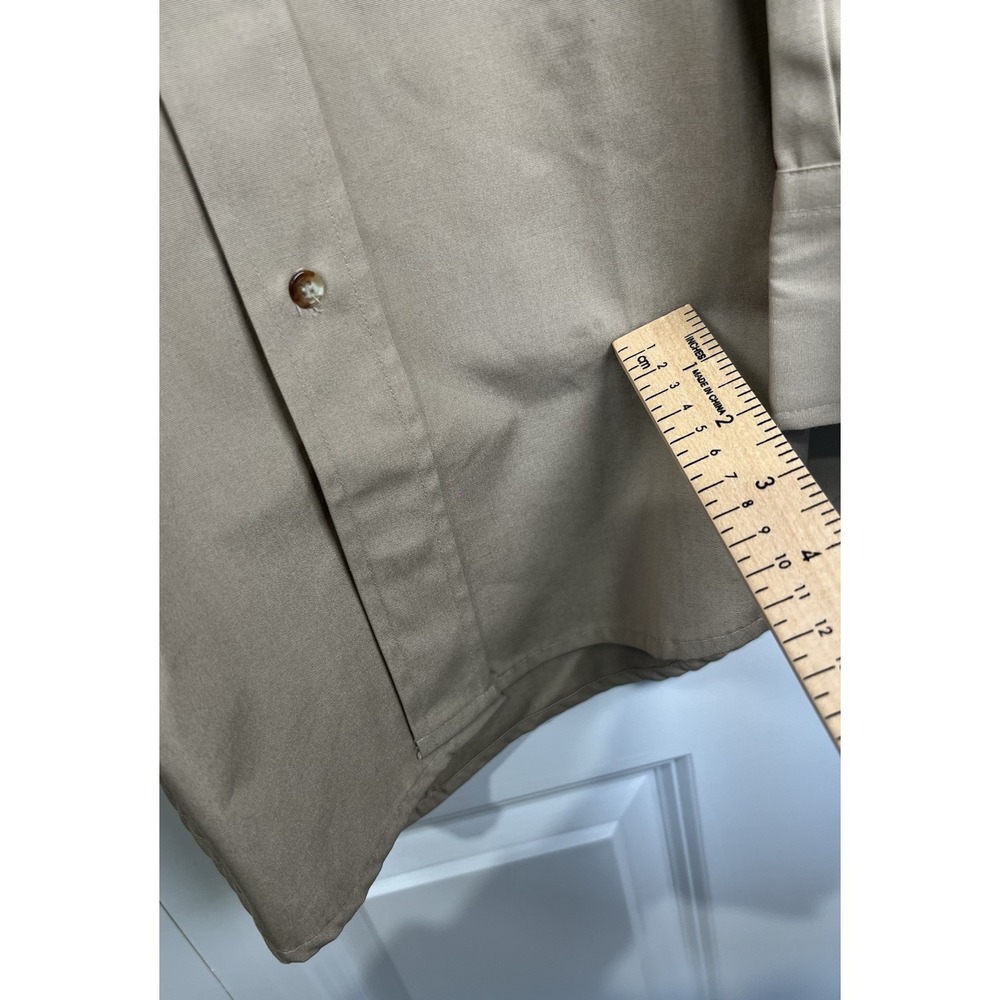 Vintage 70s 80s Orvis Men's Beige Button-Down Shirt M Long Sleeve - Picture 8 of 9